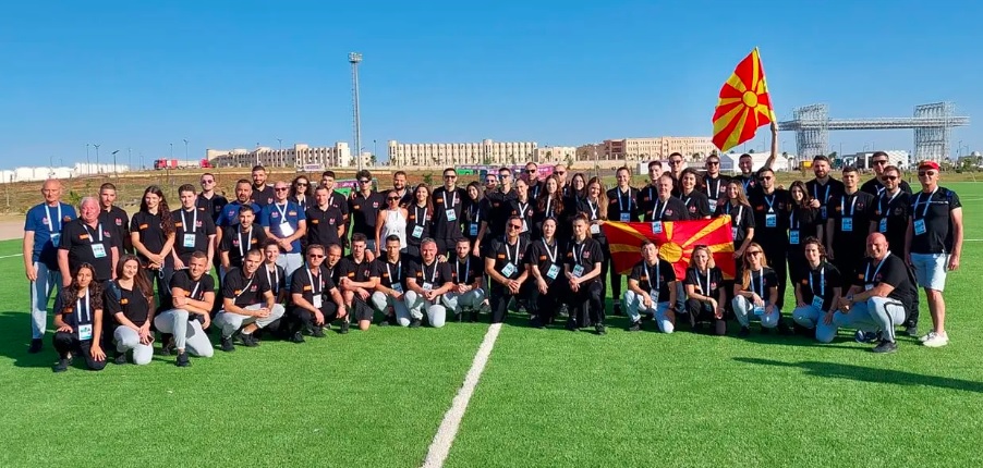 North Macedonia's Record Delegation Marches at Mediterranean Games Opening in Taranto